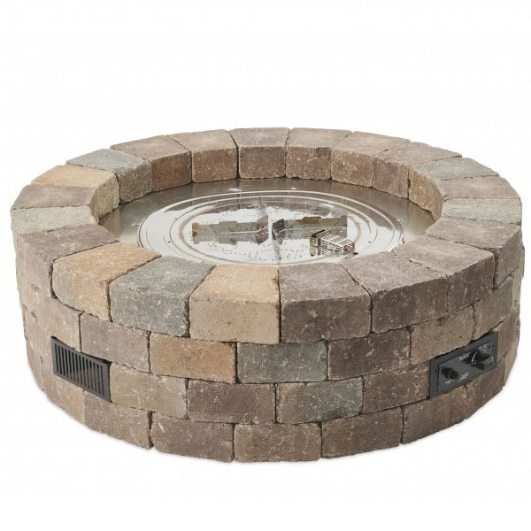 Bronson Block Round Gas Fire Pit Kit by Outdoor Great Room - Image 5